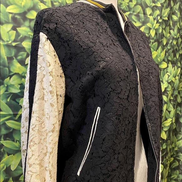 ZARA VARSITY LACE BOMBER JACKET - Picture 3 of 5